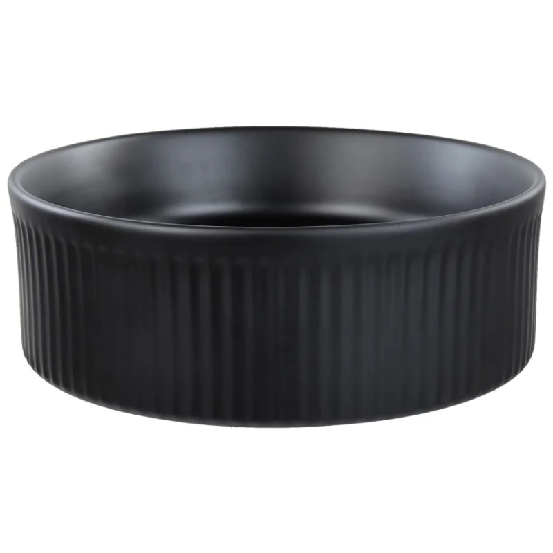 Umywalka nablatowa ceramiczna ⌀ 37 cm czarna GELDO Ograniczona ilość