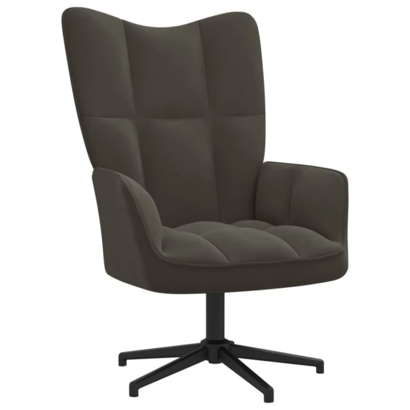 Oferta limitowana Fotel, ciemnoszary, obity aksamitem
