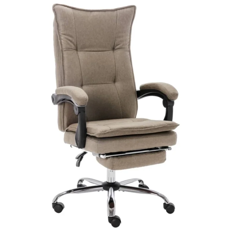 Krzesło biurowe, kolor taupe, obite tkaniną Oferta