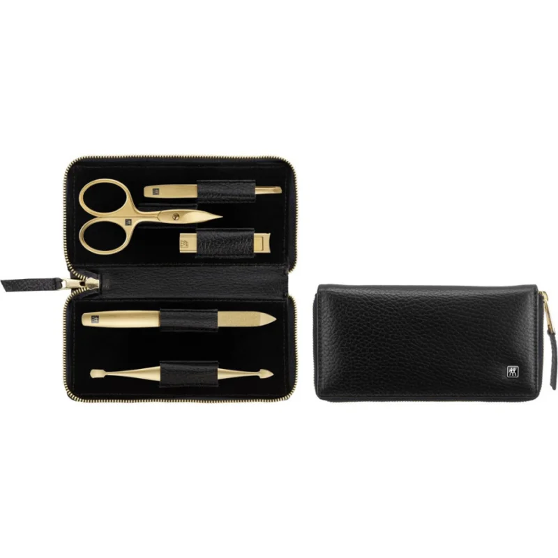 Zwilling twinox gold edition zestaw do manicure – czarne skórzane etui, 5 elementów Oferta