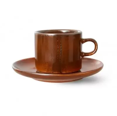 Filiżanka Ze Spodkiem Chef Ceramics Pomarańczowa Hkliving Do wyczerpania zapasów