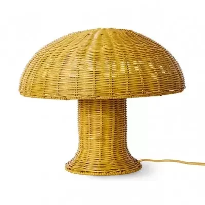 Nowy Lampa Stołowa Rattan Musztardowy Hkliving