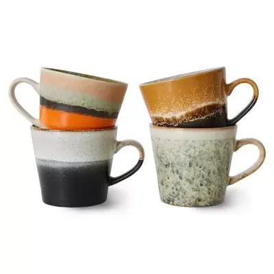 Wybór klientów Zestaw 4 Ceramicznych Kubków Do Cappuccino 70S Verve Hkliving