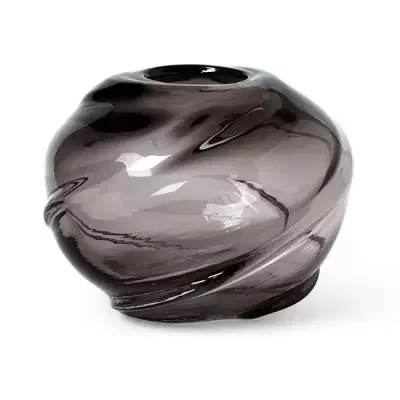 Wazon Water Swirl Okrągły Przydymiony Szary Ferm Living Dostępne od ręki