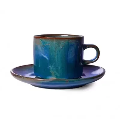 Hit sprzedaży Filiżanka Ze Spodkiem Chef Ceramics Niebieska Hkliving