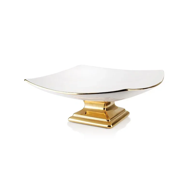 Patera dekoracyjna ceramiczna SOLANGE BIAŁA 30 cm Najlepsza cena