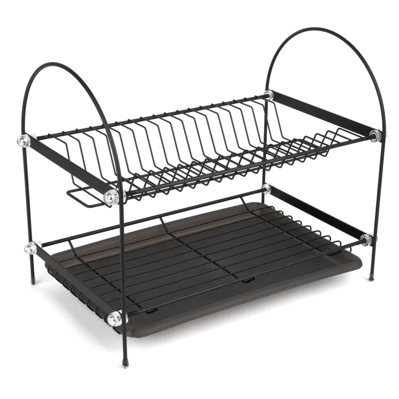 Premium Suszarka do naczyń metalowa TADAR DRY STUFF CZARNA 40 x 23 cm