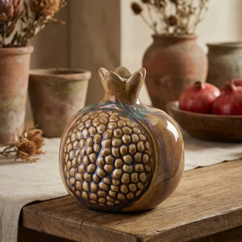 Dostępne od ręki Figura granat MONDEX SAGGIO 15 x 15 x 15 cm beżowa