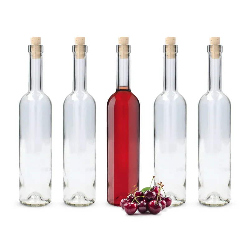 Ekspresowa dostawa Butelki na nalewkę i sok futura szklane z korkami 0,5 l 5 szt.