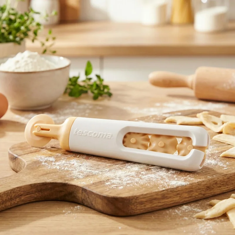 Zniżka TESCOMA Delicia białe - radełko do ciasta i pierogów plastikowe