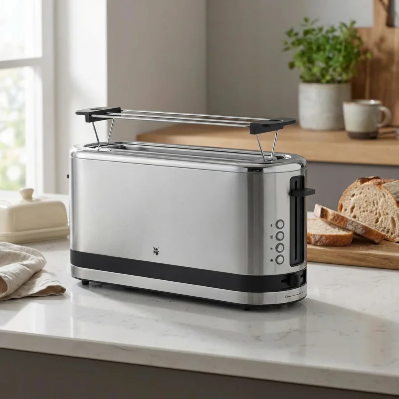 Wysoka jakość WMF Electro Kitchenminis Long Slot 900 W - toster / opiekacz do kanapek elektryczny stalowy