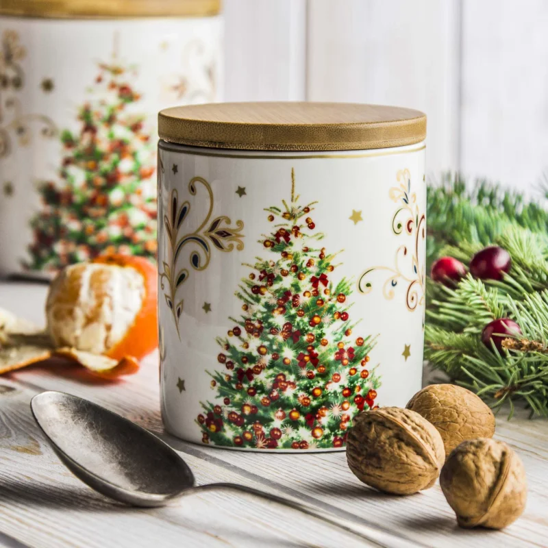 Szybka wysyłka Pojemnik na żywność porcelanowy CHOINKA 0,7 l