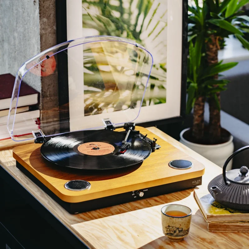 Łatwy zwrot ADLER AD 1914 Wood - gramofon z USB i Bluetooth