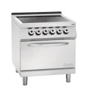 Bestseller Bartscher Kuchnia ceramiczna 4-polowa 21.6 kW z piekarnikiem elektrycznym GN 2/1 5.6 kW | 900 Master