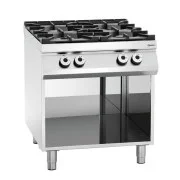 Bestseller Bartscher Kuchnia gazowa 4-palnikowa z podstawą otwartą 24,5 kW | 900 Master