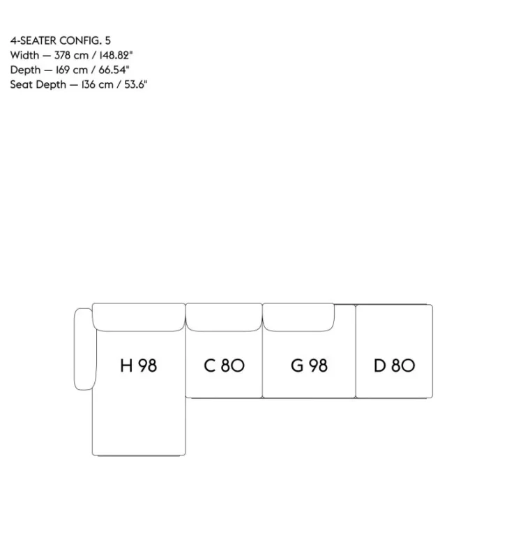 Do wyczerpania zapasów Sofa 4-osobowa IN SITU MUUTO - konfiguracja 5