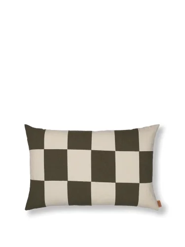 Cena promocyjna FERM LIVING poduszka FOLD PATCHWORK ciemna oliwka