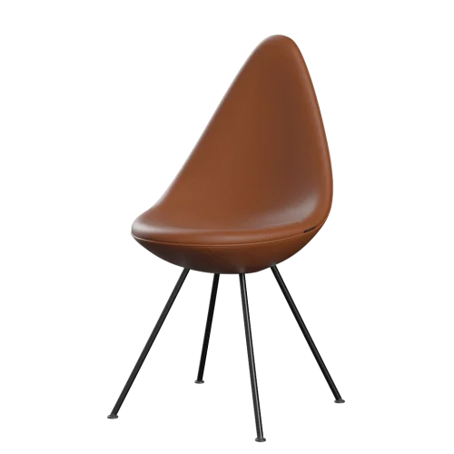 FRITZ HANSEN krzesło tapicerowane DROP, skóra Essential Najlepsza cena