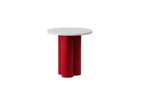 Premium NORMANN COPENHAGEN stolik DIT czerwony / biała Carrara