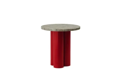 NORMANN COPENHAGEN stolik DIT czerwony / srebrny Trawertyn Super okazja