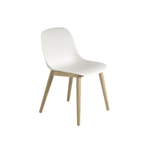 Nie przegap MUUTO krzesło FIBER SIDE WOOD białe / dąb