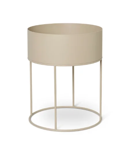 Oferta limitowana FERM LIVING doniczka/pojemnik/stolik PLANT BOX ROUND kaszmirowy