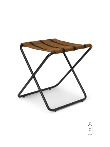 FERM LIVING stołek DESERT stripe / czarny Cena promocyjna