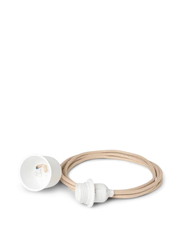 FERM LIVING przewód z oprawką FABRIC CORD SET piaskowy 4m Darmowy zwrot
