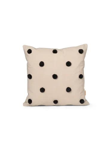 FERM LIVING poduszka DOT sand / black Zamów dziś