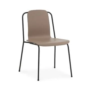 Zamów teraz NORMANN COPENHAGEN krzesło STUDIO czarna stal / brązowe