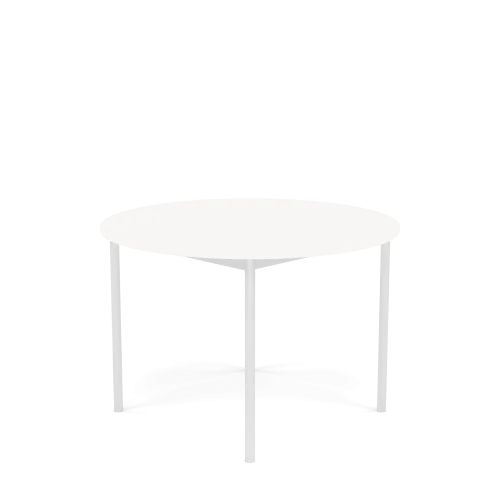 Bestseller MUUTO stół okrągły BASE 脴 110cm biały laminat / biały ABS / biała podstawa