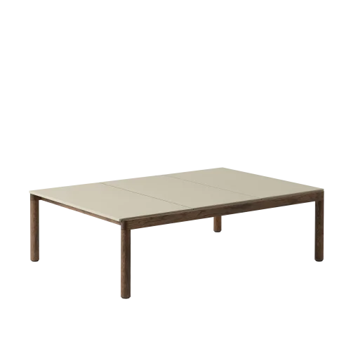 Dodaj do koszyka MUUTO stolik kawowy COUPLE 3 PLAIN 84,5x120 cm piaskowy / ciemny dąb