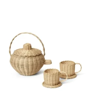Bezpieczna płatność FERM LIVING zestaw dziecięcy do herbaty RATTAN TEA SET