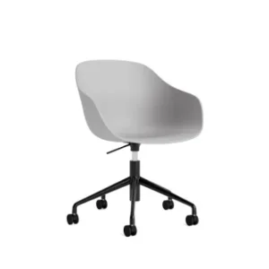Bezpieczna płatność HAY krzesło obrotowe na 5 kółkach z regulacją wysokości ABOUT A CHAIR AAC252 concrete grey 2.0 / czarny