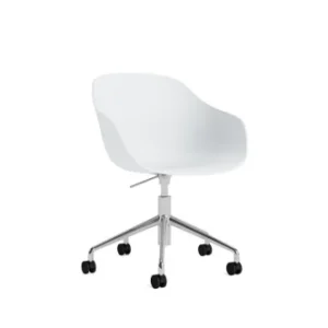 Bezpieczna płatność HAY krzesło obrotowe na 5 kółkach z regulacją wysokości ABOUT A CHAIR AAC252 white 2.0 / srebrny