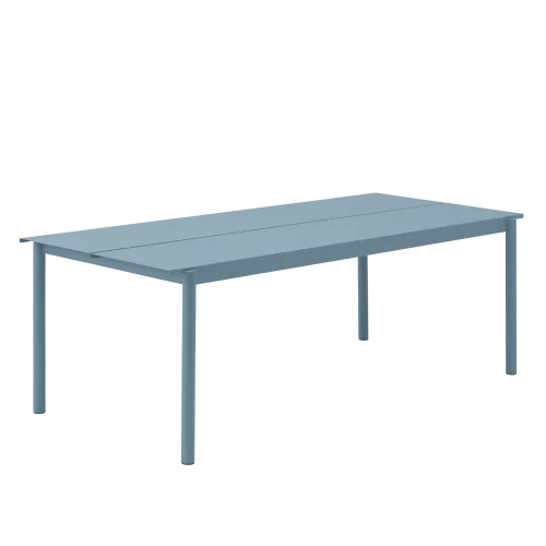 Bezpieczne zakupy MUUTO stół ogrodowy LINEAR STEEL 220 cm bladoniebieski