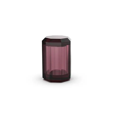 Bestseller DECOR WALTHER | POJEMNIK KOSMETYCZNYKRISTALL KR KB KRISTALL BURGUNDY 14 CM X 9 CM X 9 CM