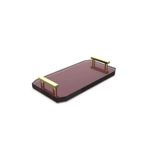 DECOR WALTHER | TACA ŁAZIENKOWAKRISTALL KR SSP 2 KRISTALL BURGUNDY | GOLD MATT 5.8 CM 36 CM x 18.5 CM Oferta czasowa