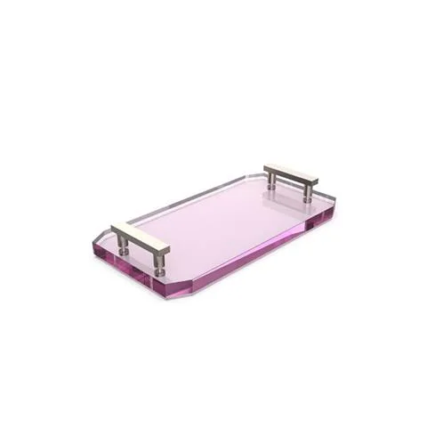 DECOR WALTHER | TACA ŁAZIENKOWA KR TABKRISTALL PINK | GOLD 5,8 CM X 36 CM X 18,5 CM Do wyczerpania zapasów