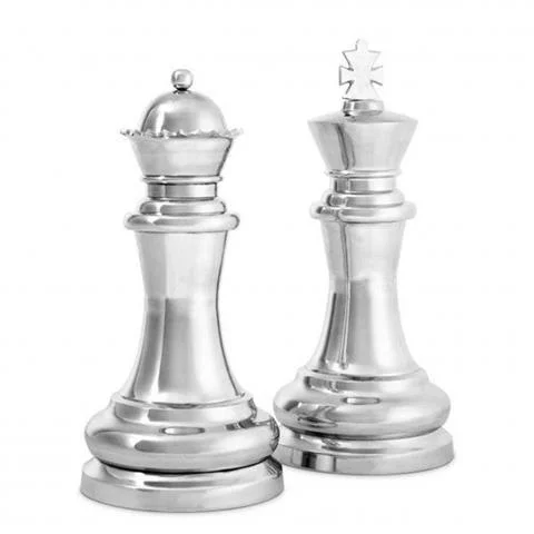 Wybór klientów DEKORACJA CHESS KING & QUEEN SET 2 SZT. | EICHHOLTZ