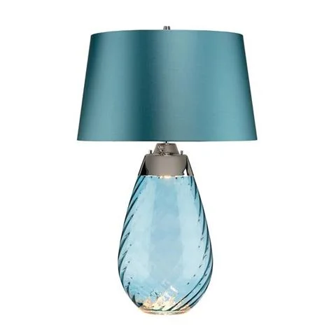 Szybka dostawa DUŻA LAMPA STOŁOWA LENA JASNONIEBIESKA | SPENSEN