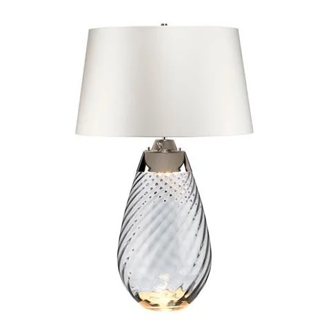 Ekspresowa dostawa DUŻA LAMPA STOŁOWA LENA BIAŁA | SPENSEN
