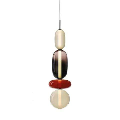 DUŻA LAMPA WISZĄCA PEBBLES LIGHT GREY / BLACK / RED / WHITE | BOMMA Obniżka ceny