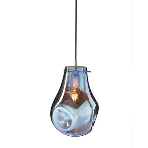 DUŻA LAMPA WISZĄCA SOAP LARGE BLUE / BRUSHED SILVER | BOMMA Obniżka ceny