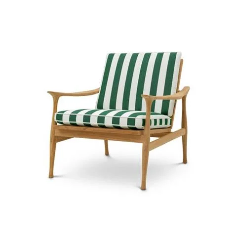 Ekspresowa dostawa EICHHOLTZ | KRZESŁO OGRODOWE MANZO NATURAL TEAK, FLORENT GREEN
