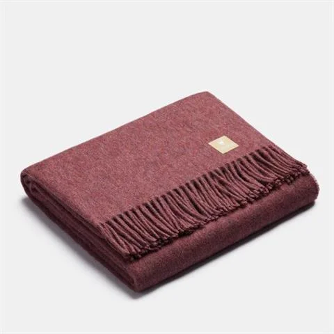 Premium KOC Z WEŁNY ALPAKI CLASSIC DARK RED | ALPAKA