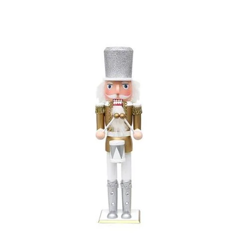 Do wyczerpania zapasów FIGURKA DZIADEK DO ORZECHÓW ZŁOTO SREBRNY 38 CM | SPENSEN