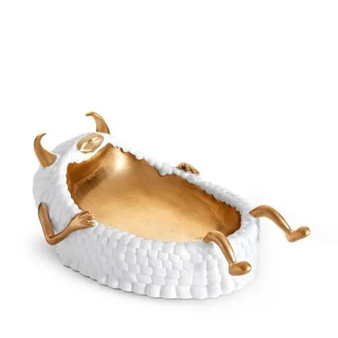 Cena promocyjna FIGURKA HAAS LAZY SUZAN CATCHALL| BIAŁY, ZŁOTY | L'OBJET