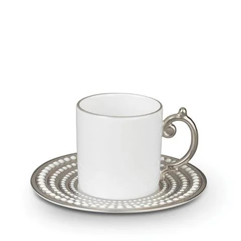 Szybka dostawa FILIŻANKA DO ESPRESSO ZE SPODKIEM PERLEE | PLATINUM | L'OBJET