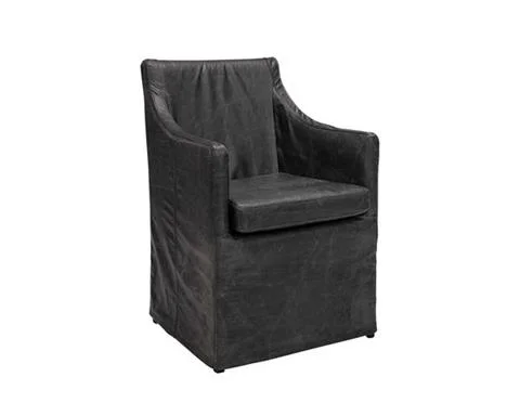 FOTEL AVIGNON BLACK LEATHER | ARTWOOD Wyprzedaż